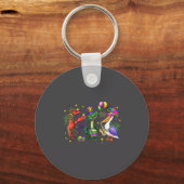 Funny Mardi Gras 2026 Crocodile Crawfish Pelican N Sleutelhanger (Voorkant)