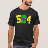 Funny Mardi Gras 504 Party New Orleans Louisiana L T-shirt (Voorkant)