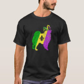 Funny Mardi Gras American Eskimo Dog Mardi Gras Ha T-shirt (Voorkant)