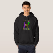 Funny Mardi Gras Beagle Dog Dad Mom Mardi Gras Pre Hoodie (Voorkant volledig)