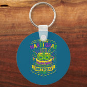 Funny Mardi Gras Birthday Y’all Cake Carnival Cele Sleutelhanger (Voorkant)