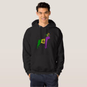 Funny Mardi Gras Boston Terrier Dog Mardi Gras Hat Hoodie (Voorkant volledig)