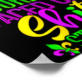 Funny Mardi Gras Bourbon Street , New Orleans Drin Poster (Hoek)