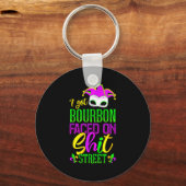 Funny Mardi Gras Bourbon Street , New Orleans Drin Sleutelhanger (Voorkant)