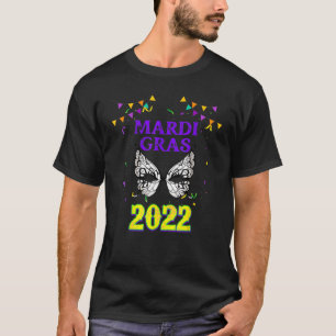 Funny Mardi Gras Butterfly Masker Carnival Celebra T-shirt