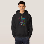 Funny Mardi Gras Carnival parade with beads party  Hoodie (Voorkant volledig)