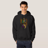 Funny Mardi Gras Carnival parade with beads party  Hoodie (Voorkant volledig)