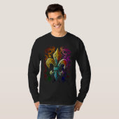 Funny Mardi Gras Carnival parade with beads party  T-shirt (Voorkant volledig)