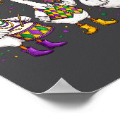 Funny Mardi Gras Carnival Silly Goose Mask Louisia Poster (Hoek)