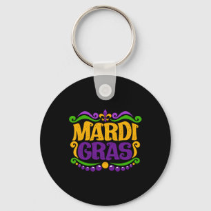 Funny Mardi Gras Costume Mask op Festival Mardi Gr Sleutelhanger