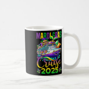 Funny Mardi Gras Cruise 2025 Masker Kralen Vet Tue Koffiemok
