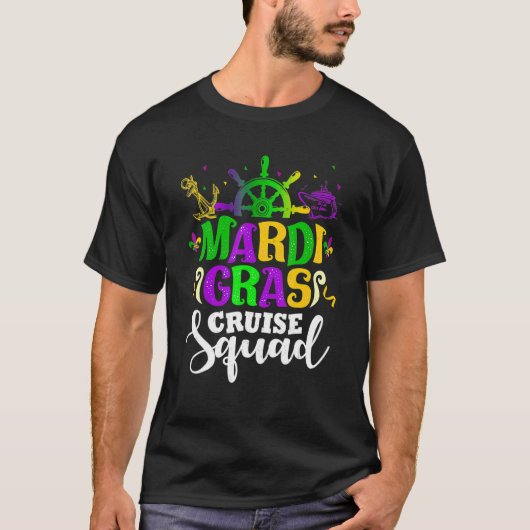 Funny Mardi Gras Cruise Cruising Mask Cruise Ship  T-shirt (Voorkant)
