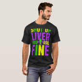 Funny Mardi Gras Drink Squad Hou je mond. T-shirt (Voorkant volledig)