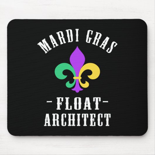 Funny Mardi Gras Float Architect Fleur De Lis Muismat (Voorkant)