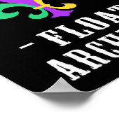 Funny Mardi Gras Float Architect Fleur De Lis Poster (Hoek)