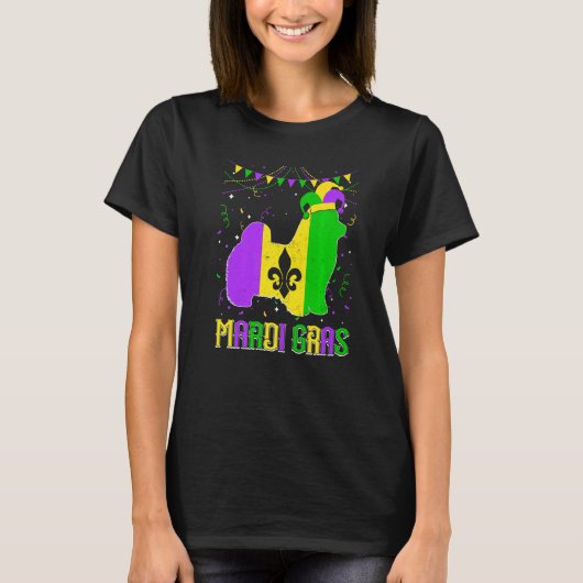 Funny Mardi Gras Maltese Dog Dad Mom Mardi Gras Pr T-shirt (Voorkant)