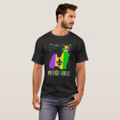 Funny Mardi Gras Maltese Dog Dad Mom Mardi Gras Pr T-shirt (Voorkant volledig)