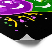 Funny Mardi Gras Mask Louisiana New Orleans Carniv Poster (Hoek)
