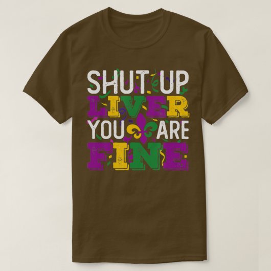 Funny Mardi Gras Parade Outfit Hou je mond. T-shirt (Design voorkant)