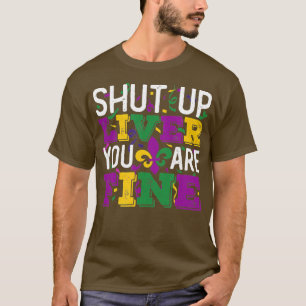 Funny Mardi Gras Parade Outfit Hou je mond. T-shirt