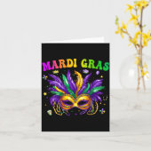 Funny Mardi Gras Parade Outfit Jester Hat Men Wome Kaart (Gele Bloem)