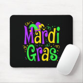Funny Mardi Gras Parade Outfit Jester Hat Men Wome Muismat (Met muis)