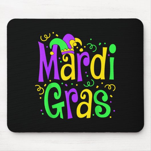 Funny Mardi Gras Parade Outfit Jester Hat Men Wome Muismat (Voorkant)