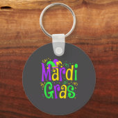 Funny Mardi Gras Parade Outfit Jester Hat Men Wome Sleutelhanger (Voorkant)