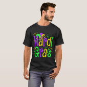 Funny Mardi Gras Parade Outfit Jester Hat Men Wome T-shirt (Voorkant volledig)