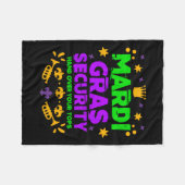 Funny Mardi Gras Security Parade Festival Mardi Gr Fleece Deken (Voorkant (Horizontaal))