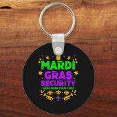 Funny Mardi Gras Security Parade Festival Mardi Gr Sleutelhanger (Voorkant)