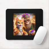 Funny Mardi Gras Selfie Cat Bigfoot Quote _1 Muismat (Met muis)