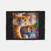 Funny Mardi Gras Selfie Cat Bigfoot Quote  Fleece Deken (Voorkant (Horizontaal))