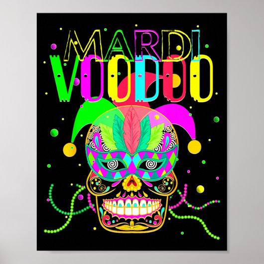 Funny Mardi Gras Shirt New Orleans Shirts Mardi Gr Poster (Voorkant)