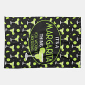 Funny Margarita Quote Cocktail Lover Theedoek (Horizontaal)