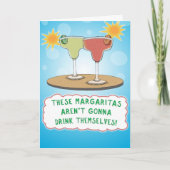 Funny Margaritas Birthday Kaart (Voorkant)