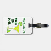Funny Margaritas liet me het doen Bagagelabel (Achterkant horizontaal)
