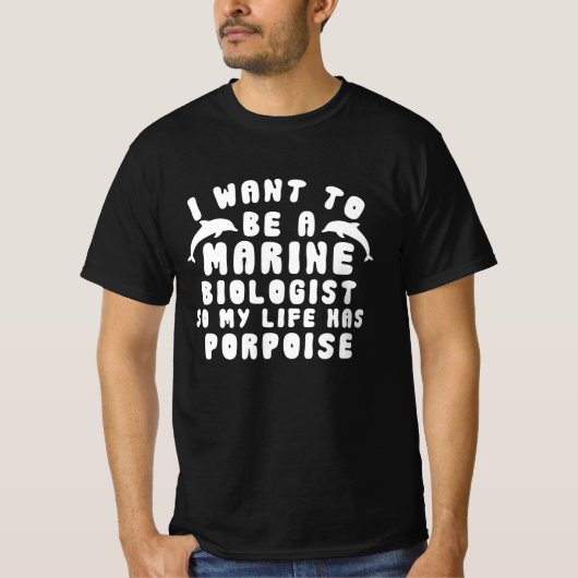 Funny Marine Biologist Porpoise Cute Future Marine T-shirt (Voorkant)