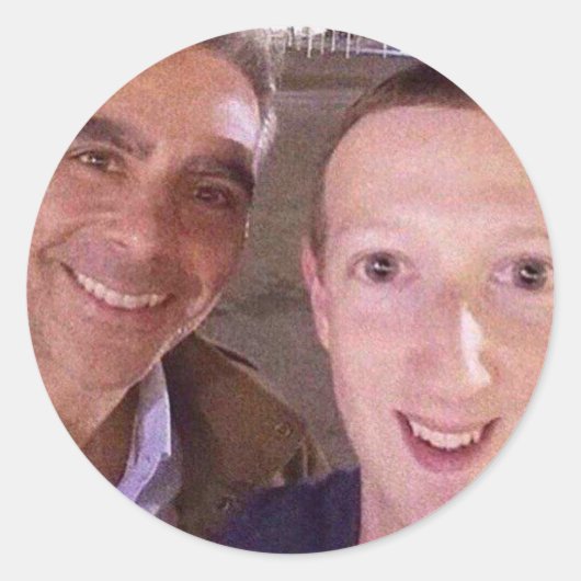 Funny Mark Zuckerberg Selfie Sticker (Voorkant)
