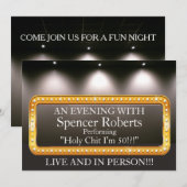 Funny Marquee Birthday Uitnodiging (Voorkant / Achterkant)