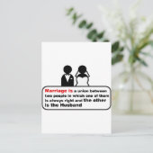 Funny Marriage Briefkaart (Staand voorkant)