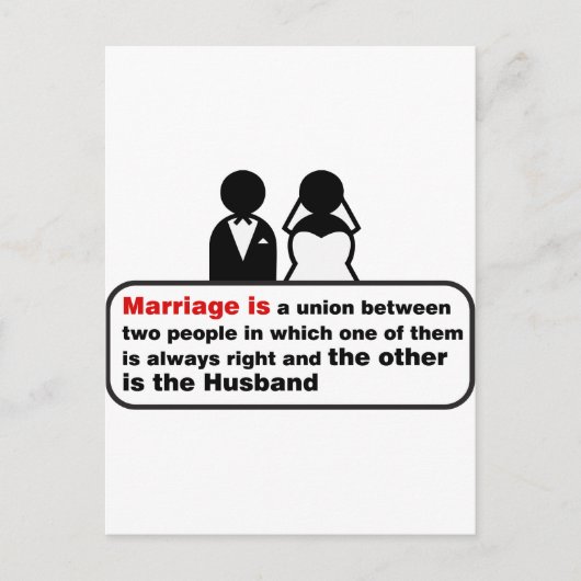 Funny Marriage Briefkaart (Voorkant)