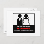 Funny Marriage Briefkaart (Voorkant / Achterkant)