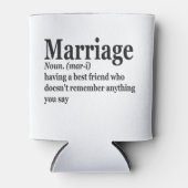 Funny Marriage Definition Couple Husband Wife Gift Blikjeskoeler (Voorkant)
