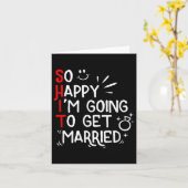 Funny Marriage Gift Hilarious Groom Bride Wedding Kaart (Gele Bloem)