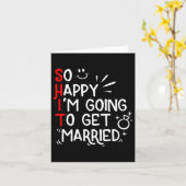 Funny Marriage Gift Hilarious Groom Bride Wedding Kaart (Gele Bloem)