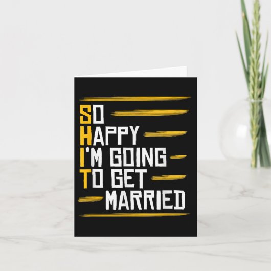 Funny Marriage Gift Hilarious Groom Bride Wedding Kaart (Voorkant)
