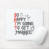 Funny Marriage Gift Hilarious Groom Bride Wedding Muismat (Met muis)