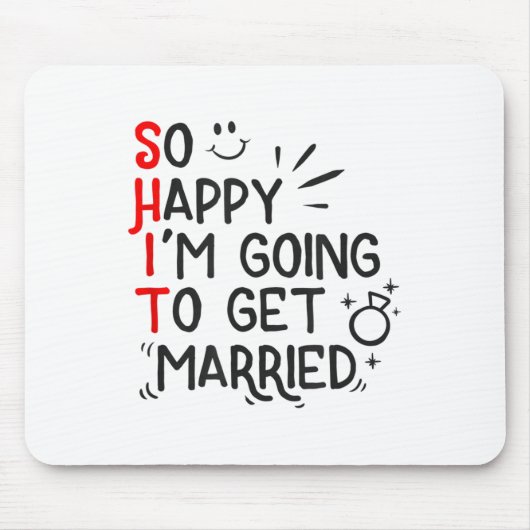 Funny Marriage Gift Hilarious Groom Bride Wedding Muismat (Voorkant)