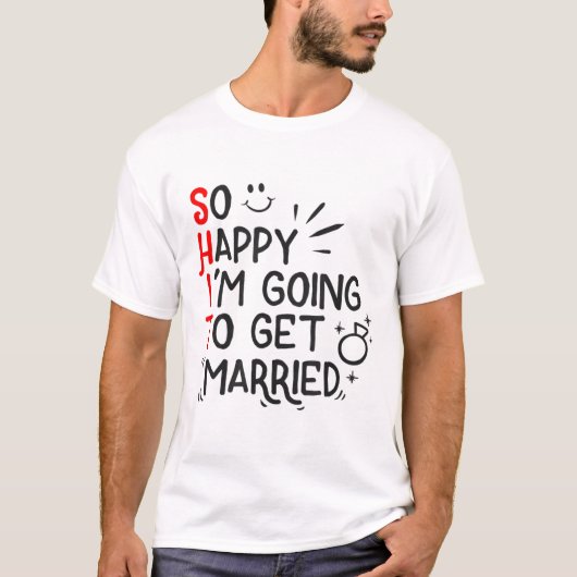 Funny Marriage Gift Hilarious Groom Bride Wedding T-shirt (Voorkant)